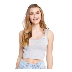 SUNDOWN BY SPLENDID Gray Sleeveless Tank Top M